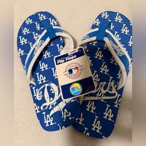 Forever Collectibles Blue Dodgers Flip Flops
